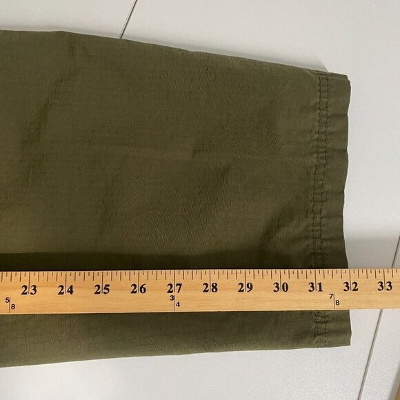 Columbia Pants Mens L x 32 Green Crested Butte Convertible Ripstop Hiking Cargo - Picture 10 of 11